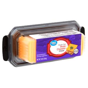 3 slices (28 g) Snacker Cuts Sharp Cheddar Cheese