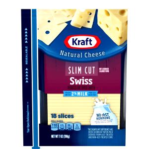 3 slices (33 g) Slim Cut Swiss Cheese