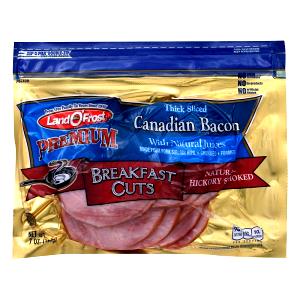 3 Slices Canadian Bacon, Breakfast Cuts, Natural Hickory Smoked