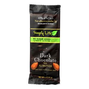 3 squares (25 g) Simply Lite Dark Chocolate with Almonds
