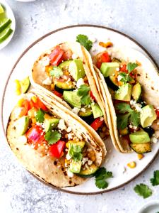 3 tacos (24 oz) Grilled Veggie Tacos (Three)