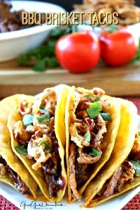 3 tacos BBQ Brisket Tacos
