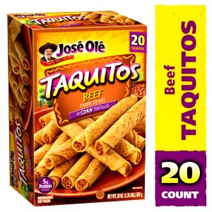 3 taquitos (128 g) Shredded Steak Corn Taquitos