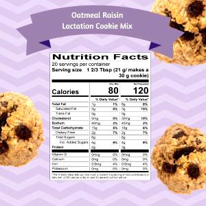 3 tbsp (29 g) Oatmeal Raisin Cookie Mix