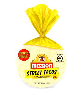 3 tortillas (44 g) Street Tacos Yellow Corn Tortillas