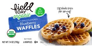 3 waffles (64 g) Organic Blueberry Waffles