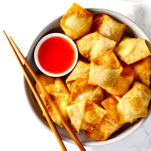 3 wontons Cream Cheese Wontons