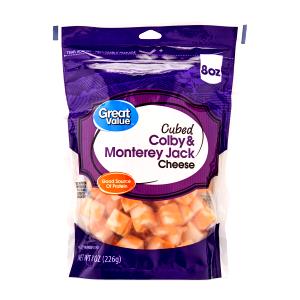 30 Grams Cheddar & Monterey Jack Cheese, Cubes, 2% Milk