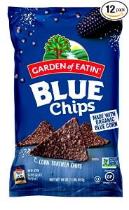 32 chips (1 oz) Blue Corn Tortilla Chips with Sea Salt