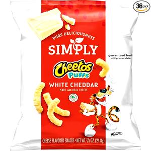32 pieces (1 oz) Simply Cheetos Puffs White Cheddar