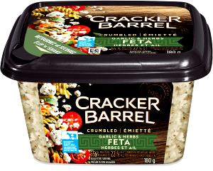 34 Grams Feta Cheese, Crumbled With Garlic & Herb Natural