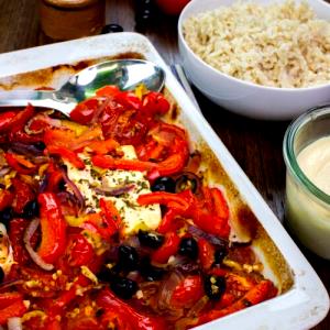 34 Grams Feta Cheese, Crumbled With Roasted Bell Peppers & Garlic