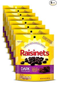 34 pieces (40 g) Dark Chocolate Covered Raisins
