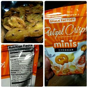 35 crackers (28 g) Pretzel Crisps Minis - Cheddar