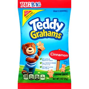 35 Grams Teddy Grahams Cookies, Cinnamon/Honey/Chocolate "Packs 2 GO"