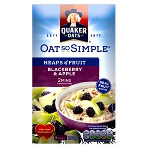 36.7 Grams Oats, Oat So Simple, Heaps Of Fruit, Blackberry & Apple