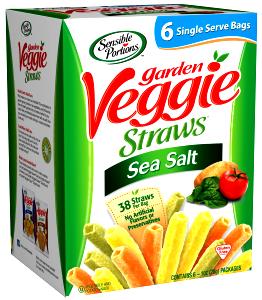 38 straws (1 oz) Garden Veggie Straws - Lightly Salted
