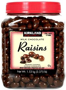 39 pieces (40 g) Milk Chocolate Covered Raisins