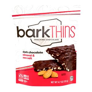 3x3" piece (1.5 oz) Dark Chocolate Almond Bark Thins