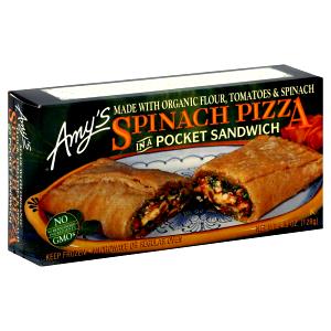 4 1/2 Oz Pocket Sandwich, Spinach Pizza
