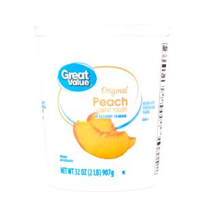 4 2/5 Oz Yogurt, Peach, 1% Mf, Lowfat