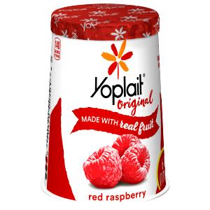 4 2/5 Oz Yogurt, Red Raspberry, 1% Mf, Lowfat