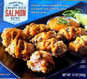 4 bites with 2 tbsp sauce (112 g) Crispy Rice Salmon Bites
