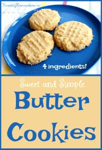 4 Cookies Butter Cookies, Fructose Sweetened