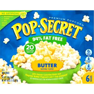 4 cups (1 oz) Reduced Fat Butter Popcorn