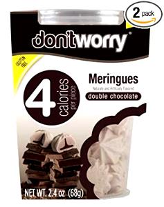 4 meringues Low Fat Chocolate Meringues