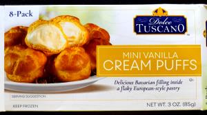4 mini puffs (44 g) Mini Vanilla Cream Puffs