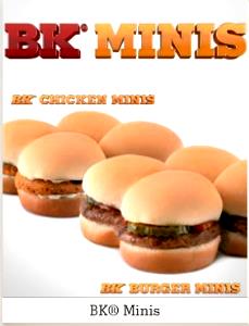 4 minis BK Burger Minis