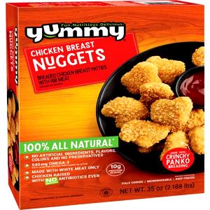 4 nuggets (85 g) Breaded Chicken Breast Nuggets with Rib Meat