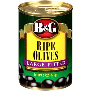4 olives (15 g) Large Pitted Ripe Black Olives