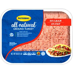 4 oz (112 g) All Natural Ground Turkey