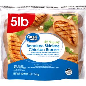 4 oz (112 g) All Natural No Added Salt Boneless Skinless Chicken Breasts
