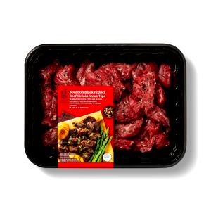 4 oz (112 g) Bourbon Black Pepper Beef Sirloin Steak Tips