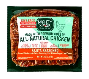 4 oz (112 g) Fajita Seasoned Ground Chicken