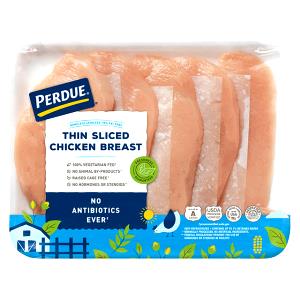 4 oz (112 g) Thin Sliced Boneless Skinless Chicken Breast with Rib Meat