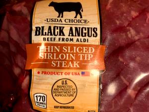 4 oz (112 g) Thin Sliced Sirloin Tip Steak