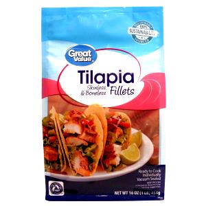 4 oz (112 g) Tilapia Skinless & Boneless Fillets