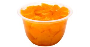 4 Oz Fruit Cup, Diced Peaches In Light Syrup