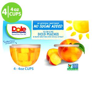 4 Oz Peach W/ Sugar, Strained
