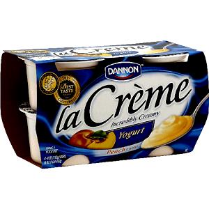 4 Oz Yogurt, La Creme, Peach
