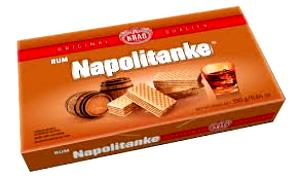 4 pieces (20 g) Rum Napolitanke