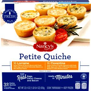 4 pieces (79 g) Petite Quiche Lorraine Appetizers