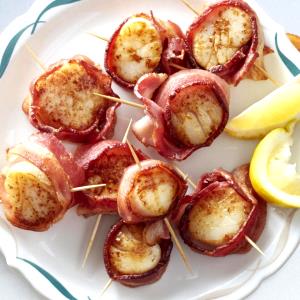 4 pieces (85 g) Bacon Wrapped Scallops