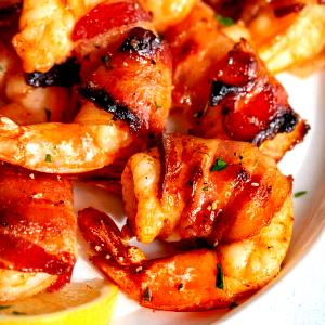 4 pieces (85 g) Bacon Wrapped Shrimp