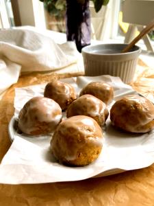 4 Pieces Glazed Pumpkin Spice Doughnut Holes