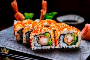 4 Pieces Sushi, Tempura Roll